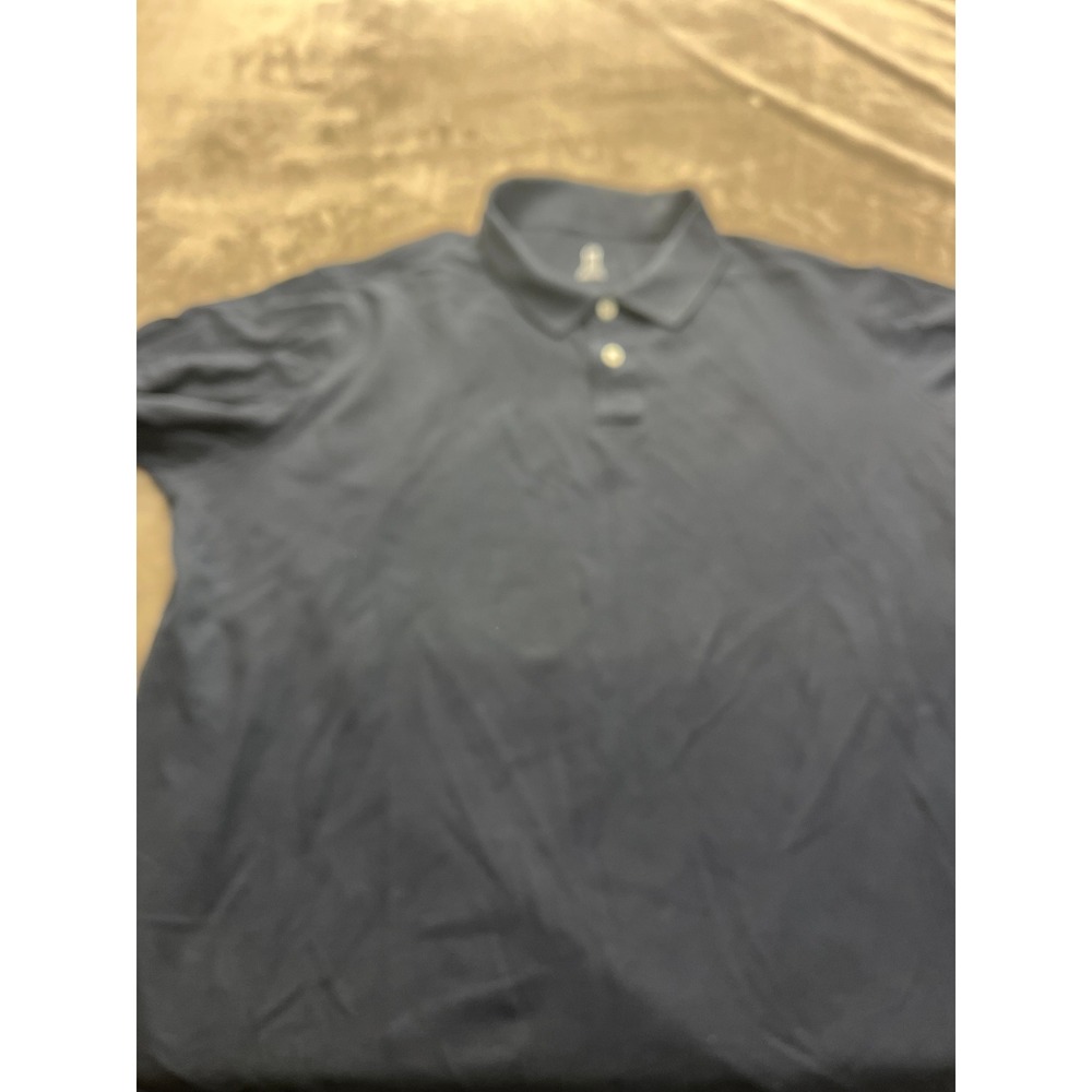 Harbor Bay Mens 4XLT Navy Blue Short Sleeve Cotton Pique Polo Shirt‎